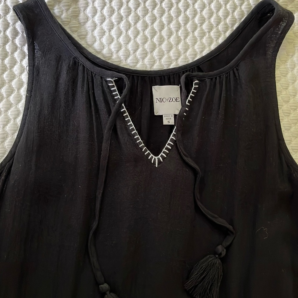Nic+Zoe black sleeveless dress Women Size S - Picture 4 of 7